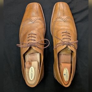 Mezlan Brown Leather Brogue Oxfords